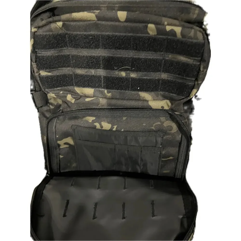 Generic Green Black Camo Tactical Backpack 36L